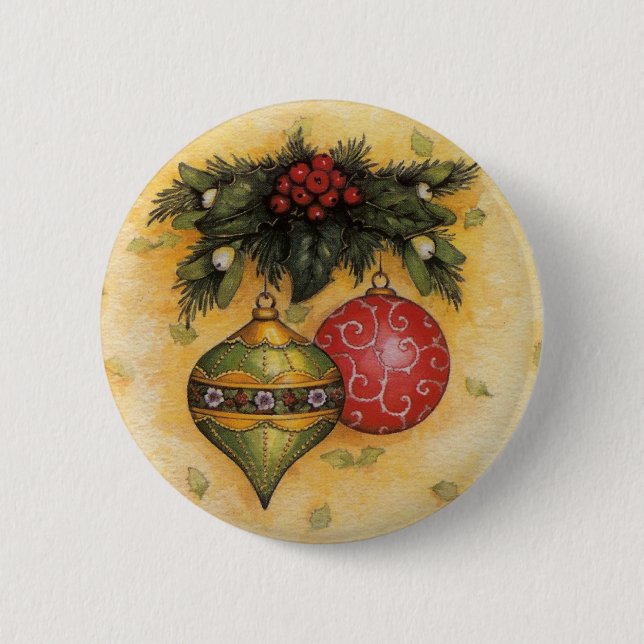 Weihnachtsdekoration Button (Vorderseite)