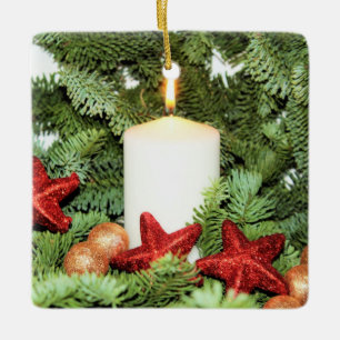 Weihnachtsdekoration Candle Keramikornament