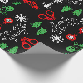 Weihnachtsdekoration der Polizei Geschenkpapier