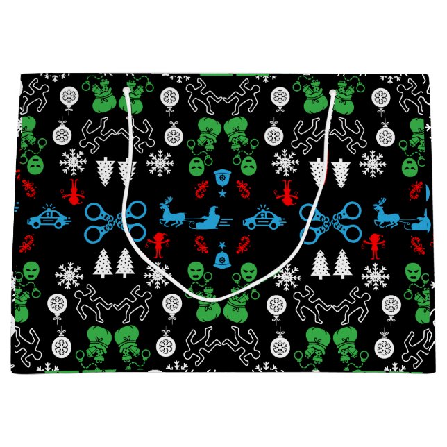 Weihnachtsdekoration der Polizei Große Geschenktüte (Vorderseite)