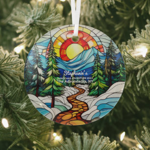 Weihnachtsdekoration Die Adirondacks NY Adventure Ornament Aus Glas