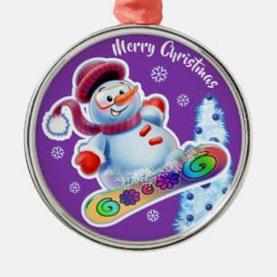 Weihnachtsdekoration Doppel Snowmen Schneesport Ornament Aus Metall