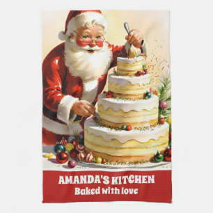 Weihnachtsdekoration eines Personalisierten Weihna Geschirrtuch
