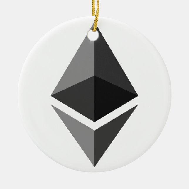 Weihnachtsdekoration Ethereum Keramik Ornament (Vorne)