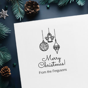 Weihnachtsdekoration Familie Gruß Permastempel