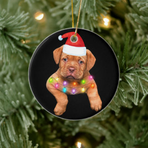Weihnachtsdekoration für Hundefreunde p Keramik Ornament