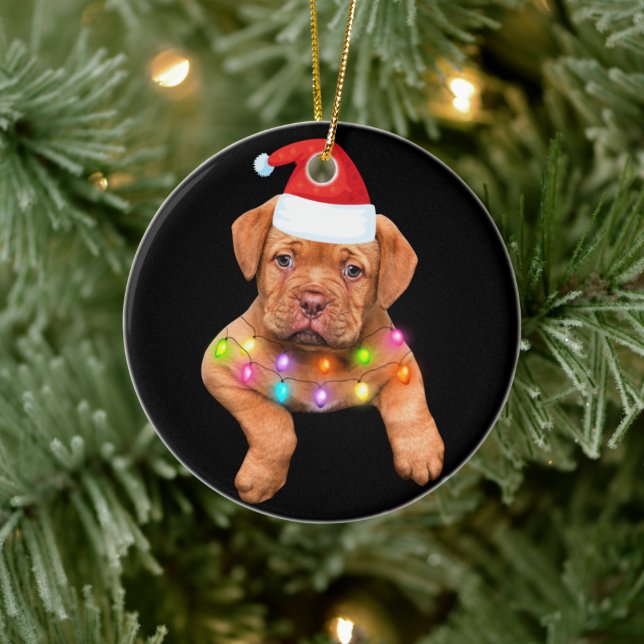 Weihnachtsdekoration für Hundefreunde p Keramik Ornament (Baum)