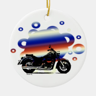 Weihnachtsdekoration für Motorräder   Benutzerdefi Keramik Ornament