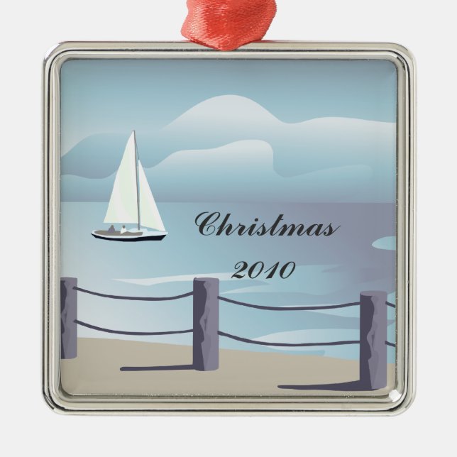 Weihnachtsdekoration für Segeltörns Ornament Aus Metall (Vorne)