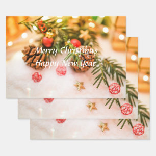 Weihnachtsdekoration Geschenkpapier Set