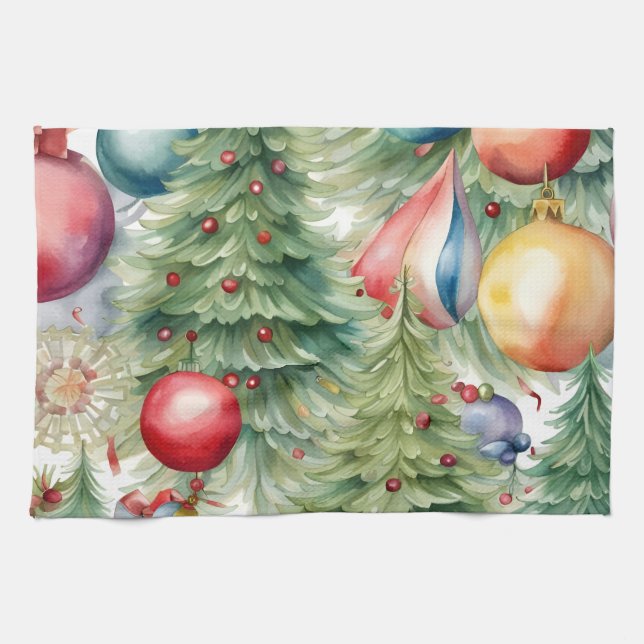 Weihnachtsdekoration Geschirrtuch (Horizontal)