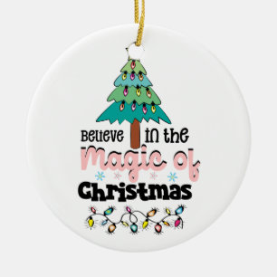 Weihnachtsdekoration glauben an den Zauber der Wei Keramik Ornament