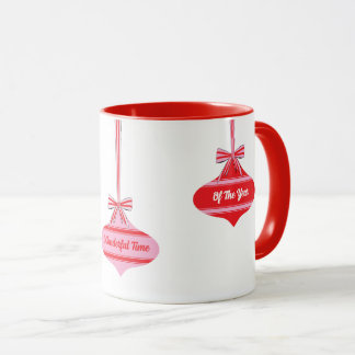 Weihnachtsdekoration im Vintage-Look mit editierba Tasse