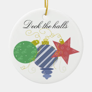 Weihnachtsdekoration in sanften Farben Keramikornament