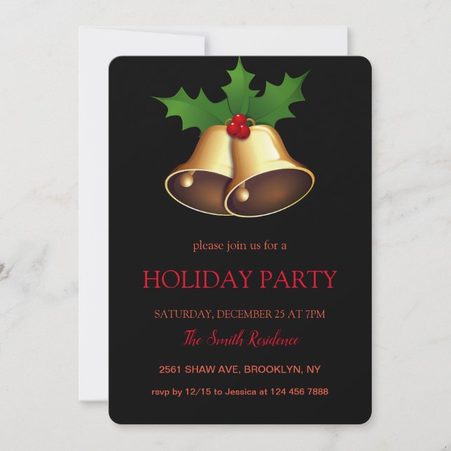 Weihnachtsdekoration Jingu Bells Einladung (Vorderseite)