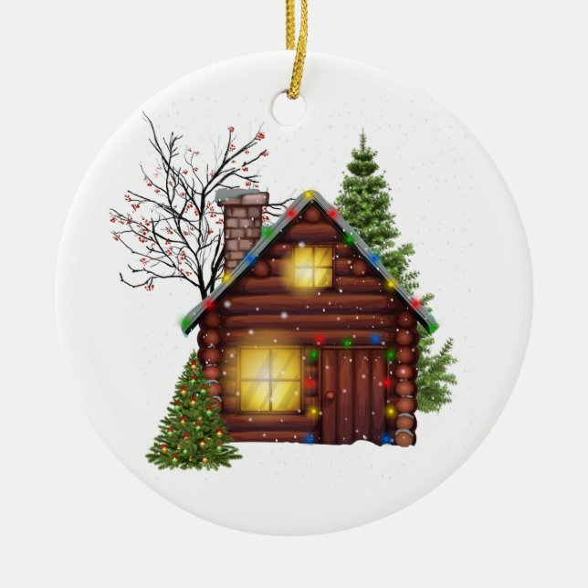 Weihnachtsdekoration Keramik Ornament (Vorne)