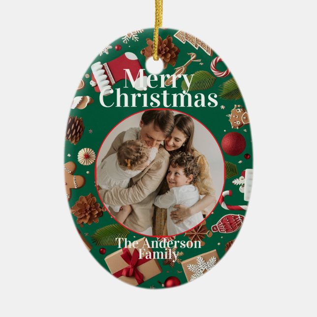 Weihnachtsdekoration Keramik Ornament (Vorne)