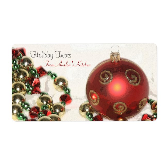 Weihnachtsdekoration Leckerei Backetikett (Vorne)