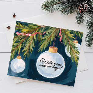Weihnachtsdekoration mit individuellem Text Feiertagspostkarte