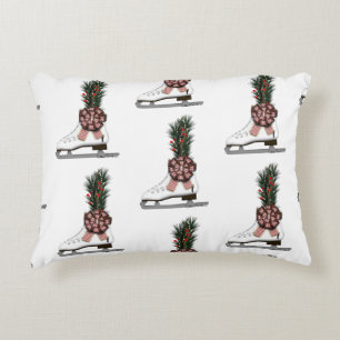 Weihnachtsdekoration mit Tartan Bow im Skate Dekokissen