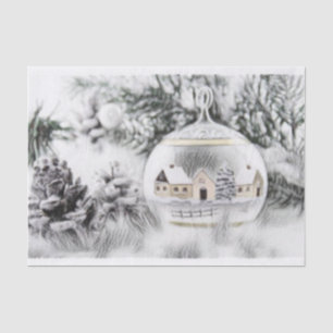 Weihnachtsdekoration Ornamente Wasserfarben Seidenpapier