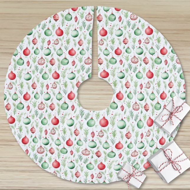 Weihnachtsdekoration Polyester Weihnachtsbaumdecke (Ornaments Pattern Christmas Brushed Polyester Tree Skirt)