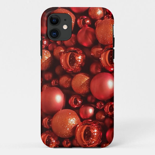 Weihnachtsdekoration Red Baubles Case-Mate iPhone Hülle (Rückseite)