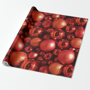 Weihnachtsdekoration Red Baubles Geschenkpapier