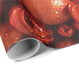 Weihnachtsdekoration Red Baubles Geschenkpapier