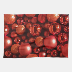 Weihnachtsdekoration Red Baubles Geschirrtuch
