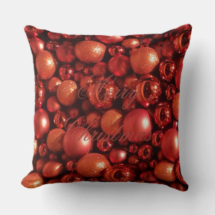 Weihnachtsdekoration Red Baubles Kissen