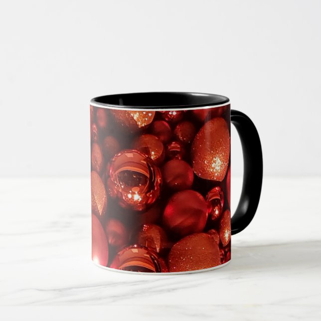 Weihnachtsdekoration Red Baubles Tasse (VorderseiteRechts)