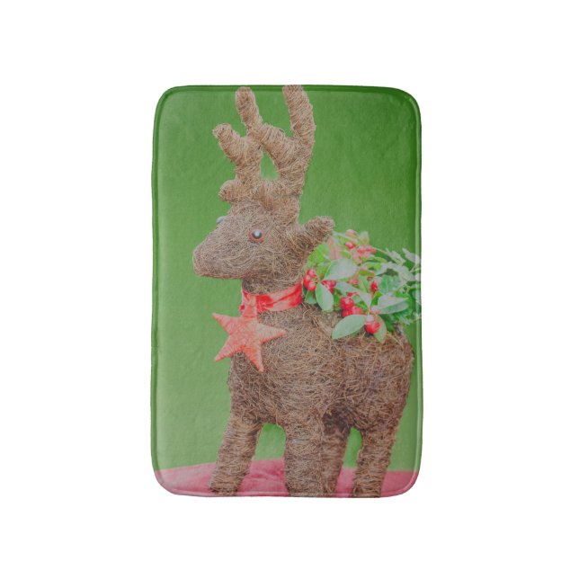 Weihnachtsdekoration Rentier Badematte (Vorderseite Vertikal)