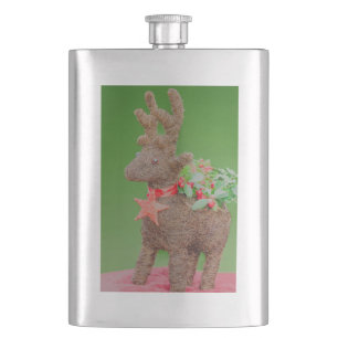 Weihnachtsdekoration Rentier Flachmann