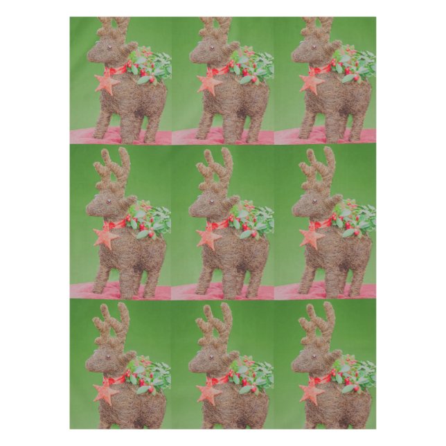 Weihnachtsdekoration Rentier Tischdecke (Vorderseite)