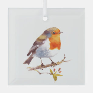Weihnachtsdekoration - Rotkehlchen Brust Ornament Aus Glas