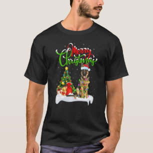 Weihnachtsdekoration Santa Deutscher Schäferhund H T-Shirt