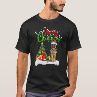 Weihnachtsdekoration Santa Deutscher Schäferhund H T-Shirt