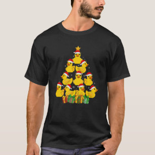 Weihnachtsdekoration Santa Hut Lustige Gummiente C T-Shirt