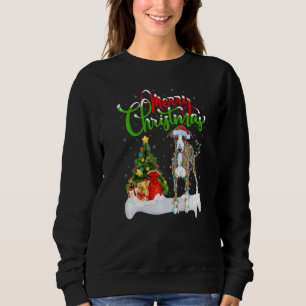 Weihnachtsdekoration Santa Italienisches Windspiel Sweatshirt