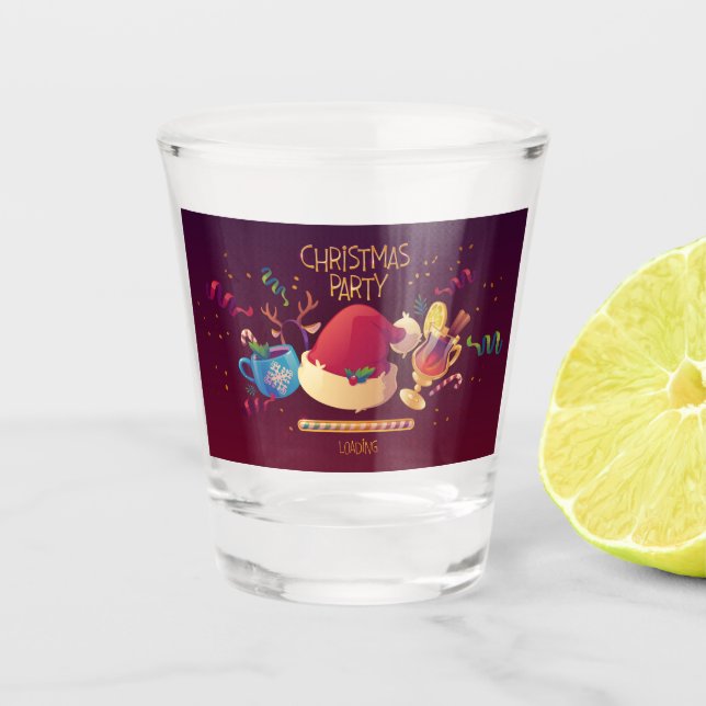 Weihnachtsdekoration Schnapsglas (Vorderseite)