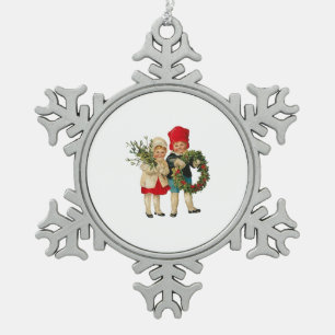 Weihnachtsdekoration Schneeflocken Zinn-Ornament