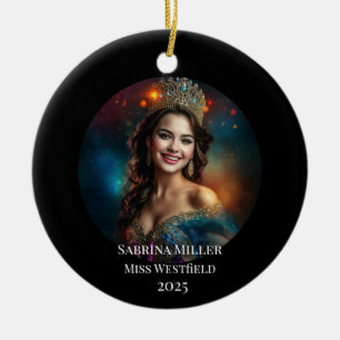 Weihnachtsdekoration Schönheitskönigin Keramik Ornament