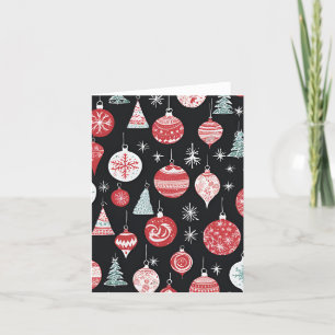 Weihnachtsdekoration Schwarz Feiertagskarte