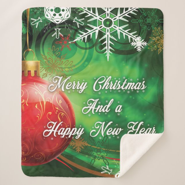 Weihnachtsdekoration Sherpadecke (Vorderseite)
