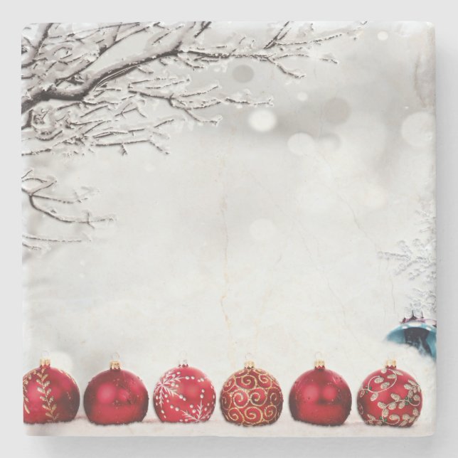 Weihnachtsdekoration Steinuntersetzer (Vorderseite)