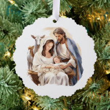 Weihnachtsdekoration und Geschenkkarten mit Krippe