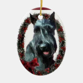 Weihnachtsdekoration von Giant Schnauzer Keramikornament