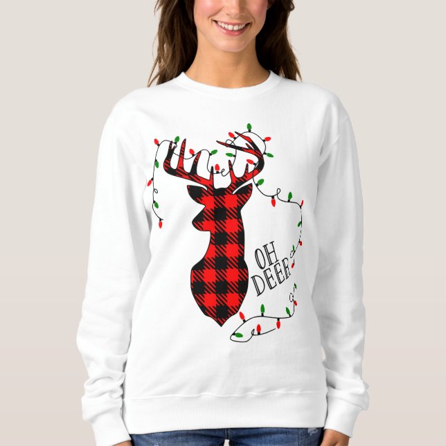 Weihnachtsdekoration von Rentieren Party Sweatshirt (Vorderseite)