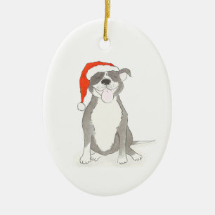 Weihnachtsdekoration von Staffie Keramik Ornament